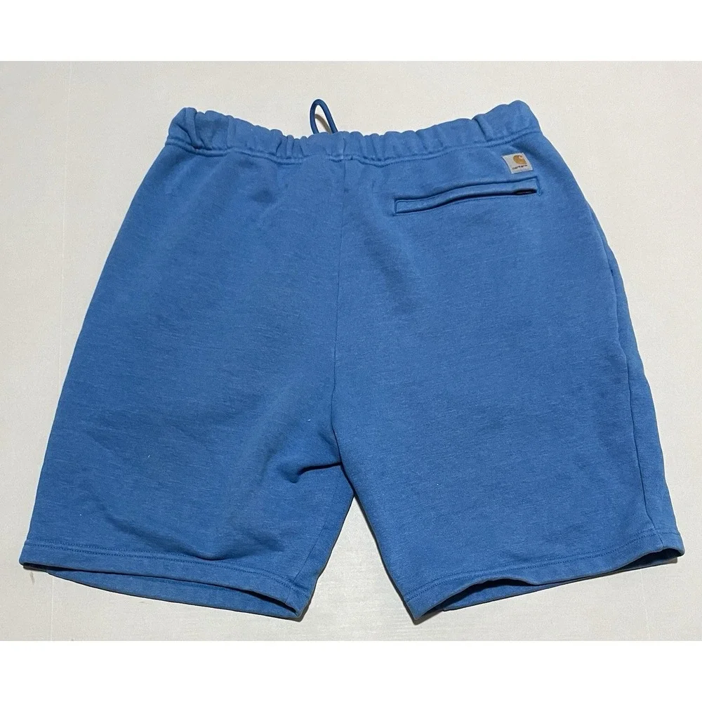 Carhartt Relaxed Fit Fleece Sweat Short Blue Mens Size Large 8